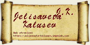 Jelisaveta Kalušev vizit kartica